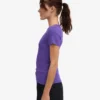 Bio-T-Shirt mit Rippstrick – Ultraviolett