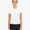 Bio-T-Shirt mit Rippstruktur – Optisches Weiß