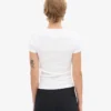 Bio-T-Shirt mit Rippstruktur – Optisches Weiß