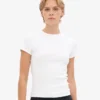 Bio-T-Shirt mit Rippstruktur – Optisches Weiß