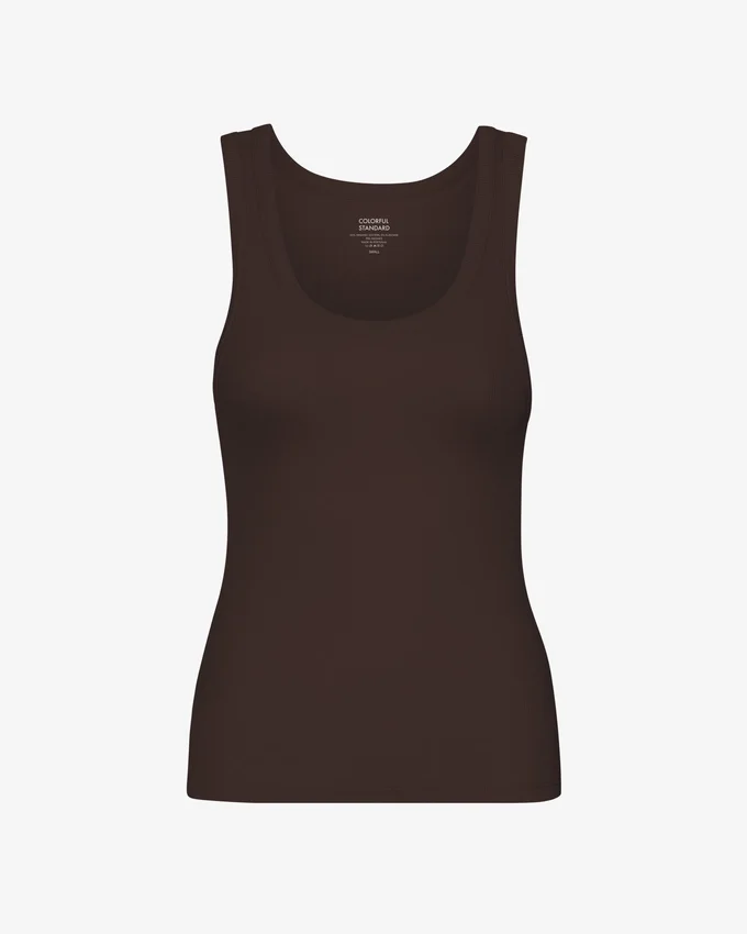 Bio-Tanktop für Damen – kaffeefarben