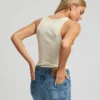 Bio-Tanktop für Damen – kaffeefarben