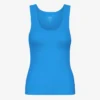 Bio-Tanktop für Damen mit Rippstrick – Pazifikblau