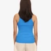 Bio-Tanktop für Damen mit Rippstrick – Pazifikblau