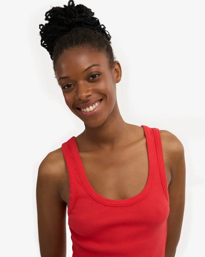 Bio-Tanktop für Damen – Red Tangerine