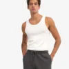 Bio-Tanktop mit Rippenstruktur – Optisches Weiß