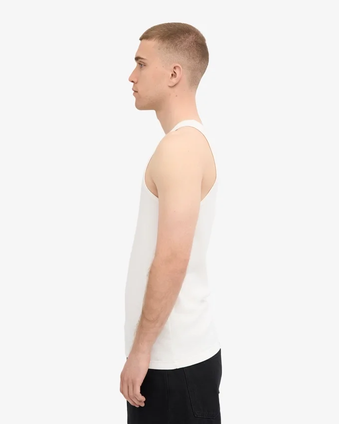 Bio-Tanktop mit Rippenstruktur – Optisches Weiß