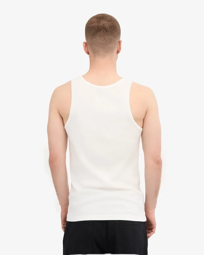 Bio-Tanktop mit Rippenstruktur – Optisches Weiß