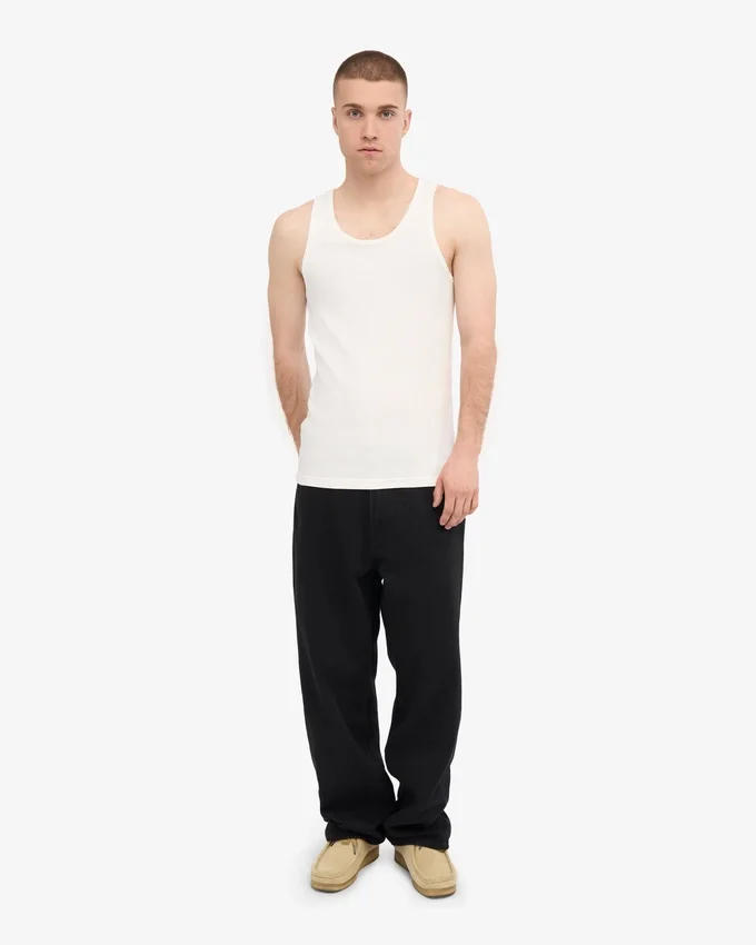 Bio-Tanktop mit Rippenstruktur – Optisches Weiß