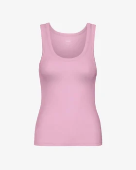 Bio-Tanktop mit Rippstrick für Damen – Kirschblüte