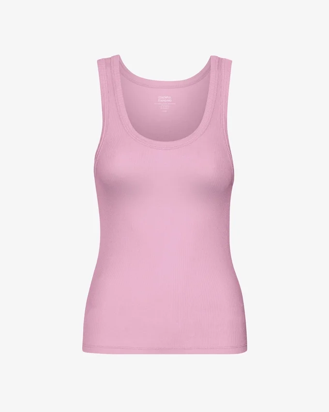 Bio-Tanktop mit Rippstrick für Damen – Kirschblüte