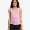 Bio-Tanktop mit Rippstrick für Damen – Kirschblüte