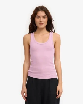 Bio-Tanktop mit Rippstrick für Damen – Kirschblüte