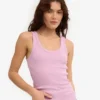 Bio-Tanktop mit Rippstrick für Damen – Kirschblüte