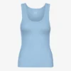 Bio-Tanktop mit Rippstrick für Damen – Seaside Blue