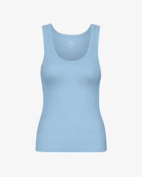 Bio-Tanktop mit Rippstrick für Damen – Seaside Blue