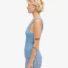 Bio-Tanktop mit Rippstrick für Damen – Seaside Blue