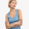 Bio-Tanktop mit Rippstrick für Damen – Seaside Blue