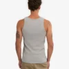 Bio-Tanktop mit Rippstrick – Meliertes Grau