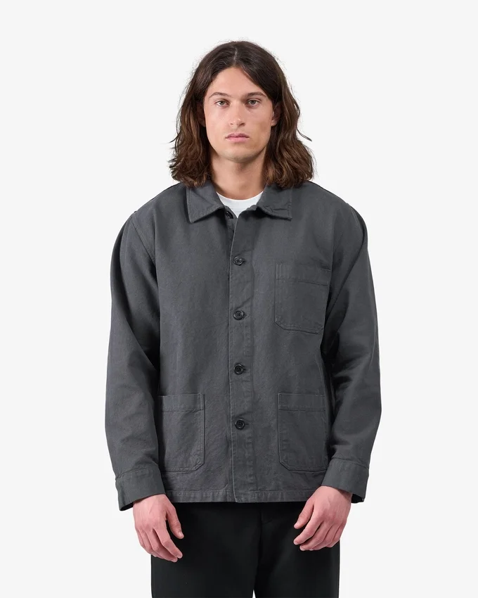 Bio-Workwear-Jacke – Lavagrau