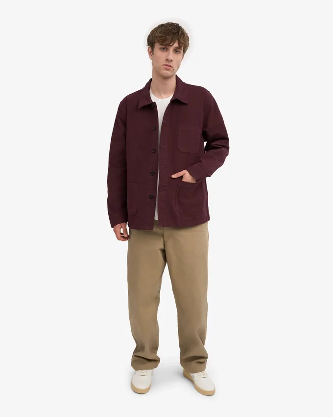 Bio-Workwear-Jacke – Oxblood-Rot