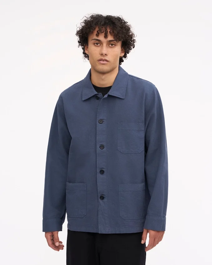 Bio-Workwear-Jacke – Petrolblau