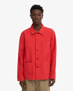 Bio-Workwear-Jacke – Red Tangerine