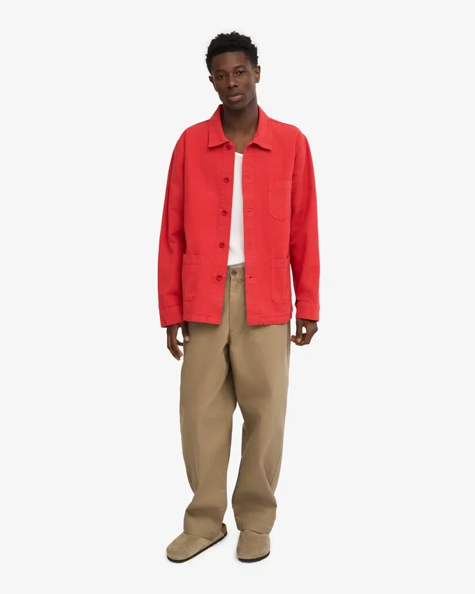 Bio-Workwear-Jacke – Red Tangerine