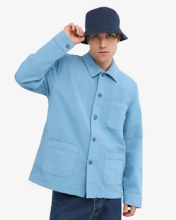Bio-Workwear-Jacke – Seaside-Blau