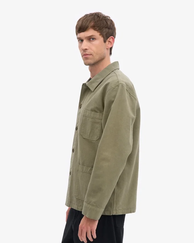 Bio-Workwear-Jacke – Staubiges Oliv