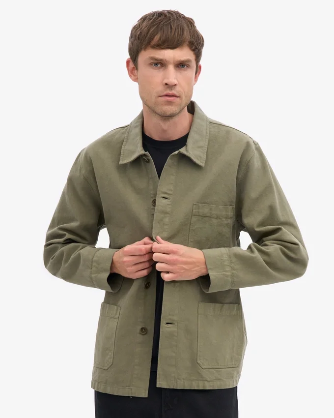 Bio-Workwear-Jacke – Staubiges Oliv