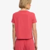 Boxy Crop-T-Shirt aus Bio-Baumwolle – Ausgewaschenes Rot