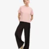 Boxy Crop-T-Shirt aus Bio-Baumwolle – Blassrosa