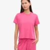 Boxy-Crop-T-Shirt aus Bio-Baumwolle – Bubblegum-Pink