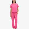 Boxy-Crop-T-Shirt aus Bio-Baumwolle – Bubblegum-Pink