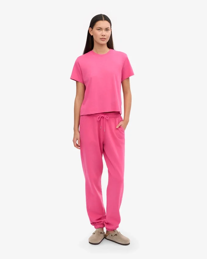 Boxy-Crop-T-Shirt aus Bio-Baumwolle – Bubblegum-Pink