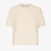 Boxy Crop-T-Shirt aus Bio-Baumwolle – Elfenbeinweiß