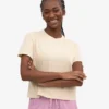 Boxy Crop-T-Shirt aus Bio-Baumwolle – Elfenbeinweiß