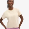 Boxy Crop-T-Shirt aus Bio-Baumwolle – Elfenbeinweiß
