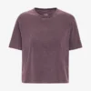 Boxy Crop-T-Shirt aus Bio-Baumwolle – Faded Grape
