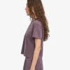 Boxy Crop-T-Shirt aus Bio-Baumwolle – Faded Grape
