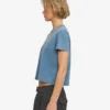 Boxy Crop-T-Shirt aus Bio-Baumwolle – Faded Indigo