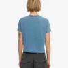 Boxy Crop-T-Shirt aus Bio-Baumwolle – Faded Indigo