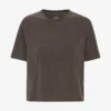 Boxy Crop-T-Shirt aus Bio-Baumwolle – Faded Mud