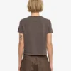 Boxy Crop-T-Shirt aus Bio-Baumwolle – Faded Mud