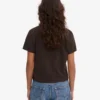 Boxy Crop-T-Shirt aus Bio-Baumwolle – Kaffeebraun