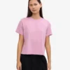 Boxy Crop-T-Shirt aus Bio-Baumwolle – Kirschblüte