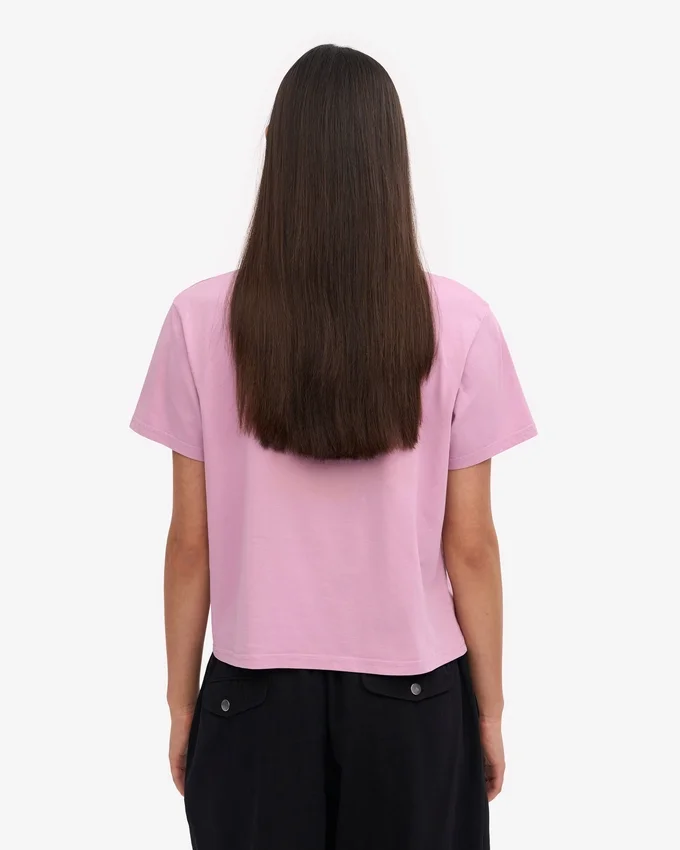 Boxy Crop-T-Shirt aus Bio-Baumwolle – Kirschblüte