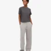 Boxy-Crop-T-Shirt aus Bio-Baumwolle – Lavagrau