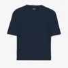 Boxy Crop-T-Shirt aus Bio-Baumwolle – Marineblau